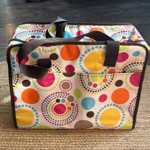Thirty-One Colorful Dot Pattern cooler tote